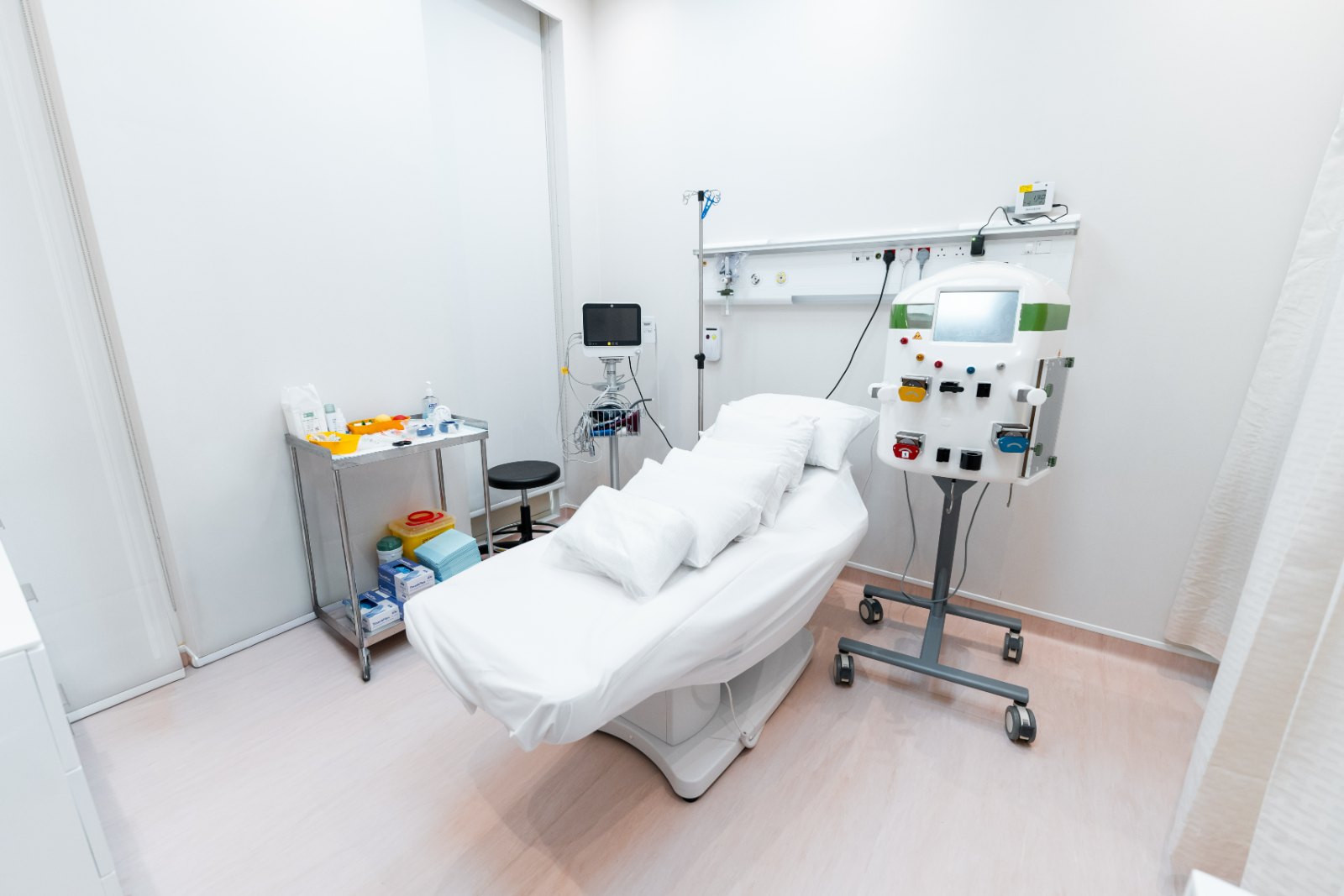 A treatment room, ready